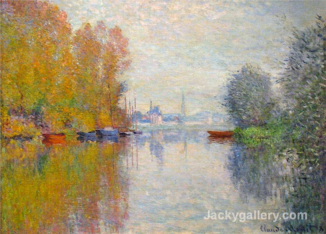 Autumn on the Seine at Argenteuil II by Claude Monet paintings reproduction